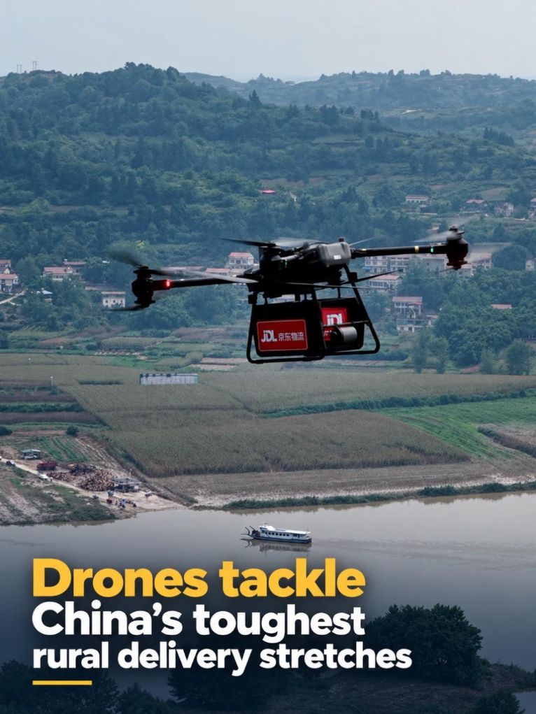 Drones tackle China's toughest rural delivery stretches